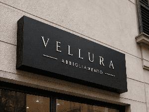 Realizzazione Insegna in dibond con lettere a rilievo - Vellura